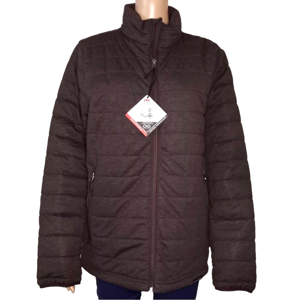 Be Boundless Puffer Jacket Eco Quilted Water Resistant Breathable Brown Small